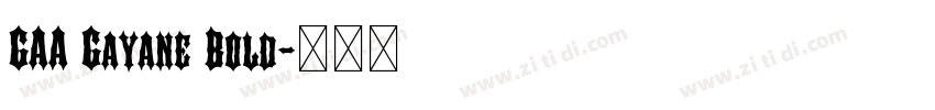 GAA Gayane Bold字体转换